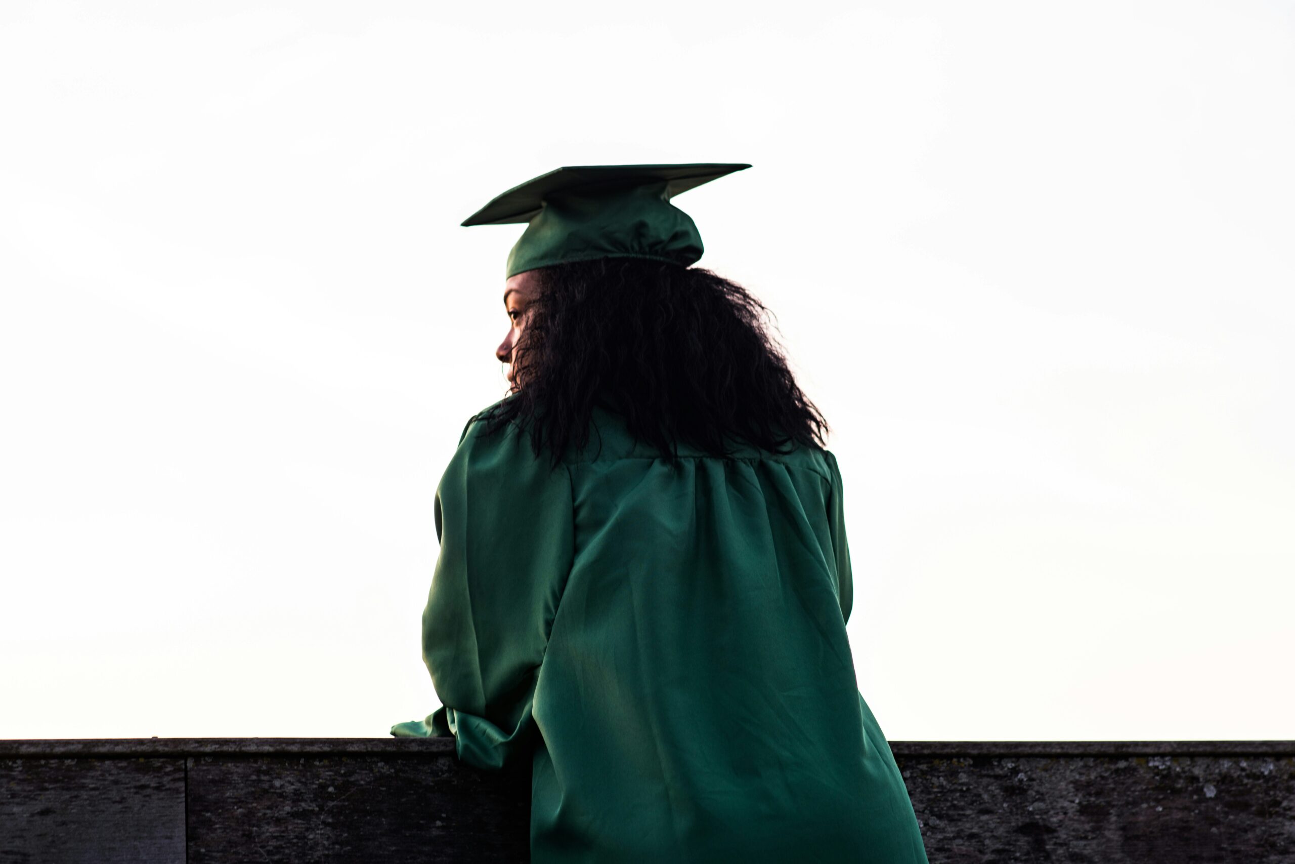 girl wearing a graduation gown